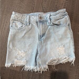YMI Kids Light Blue Distressed Denim Shorts